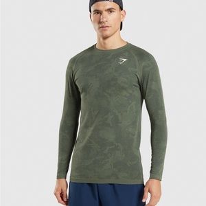 GYMSHARK GEO SEAMLESS LONG SLEEVE T-SHIRT